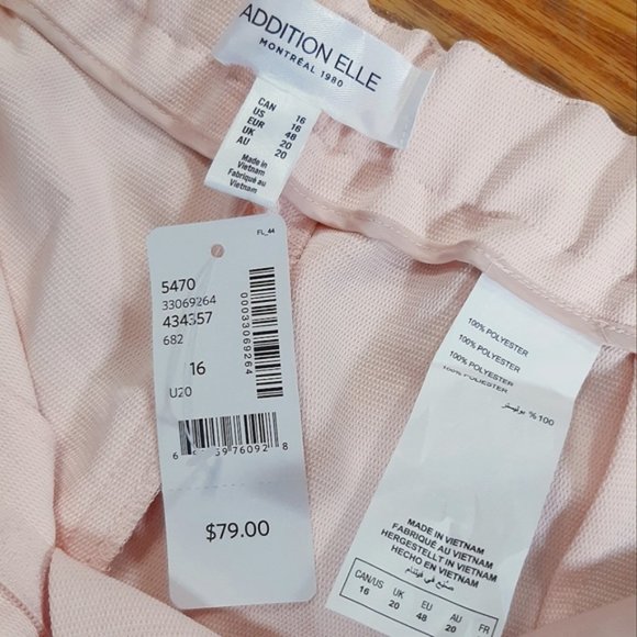 Addition Elle light pink salmon summer suit pants size 16 - Picture 7 of 7